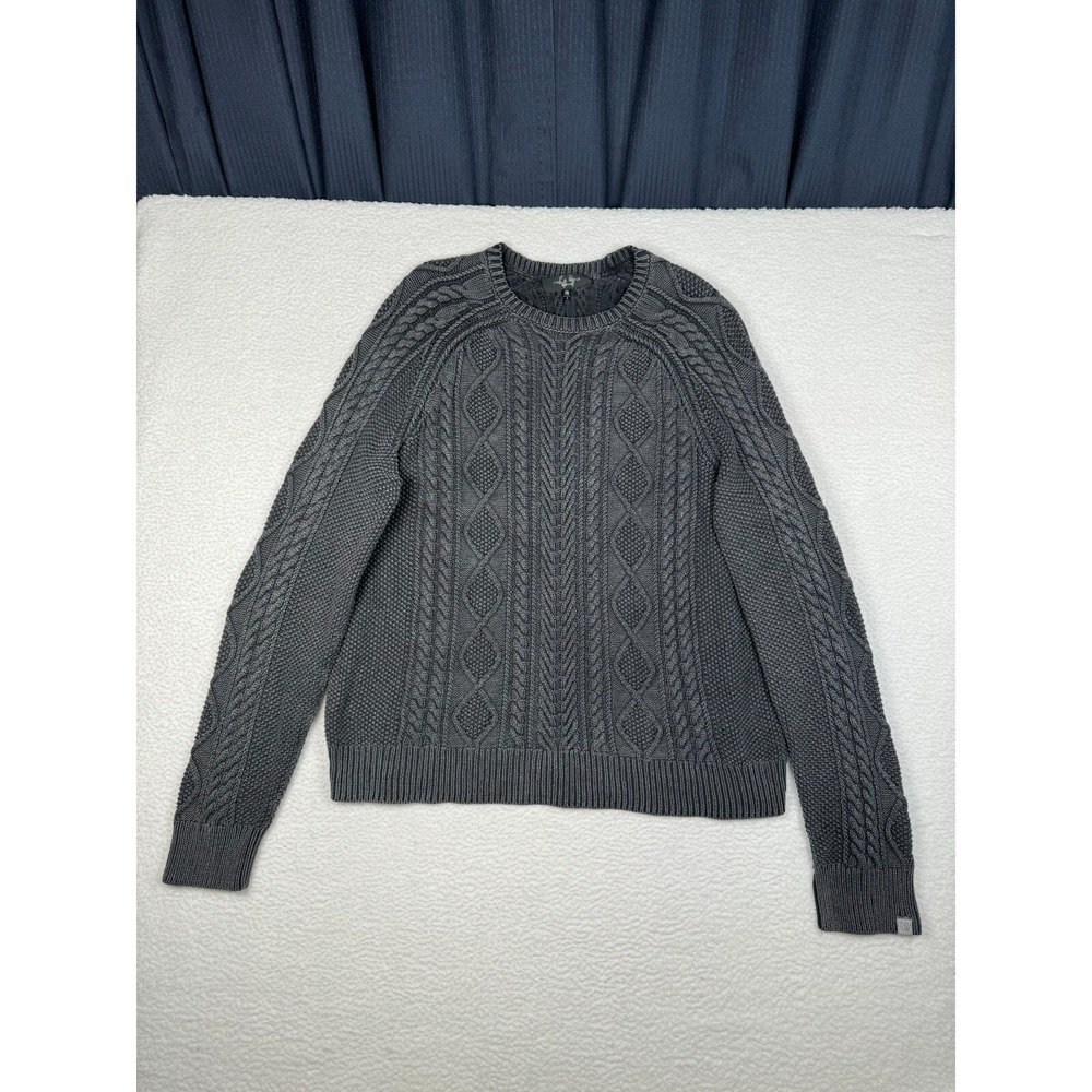 Rag & Bone Dexter Aran Sweater Mens 2XL Black Cable Knit Ribbed -  READ